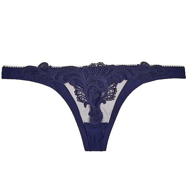 La Perla Windflower Thong in blue
