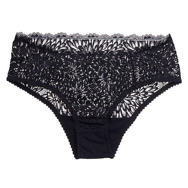 Lonely Dahlia Tri Brief in black