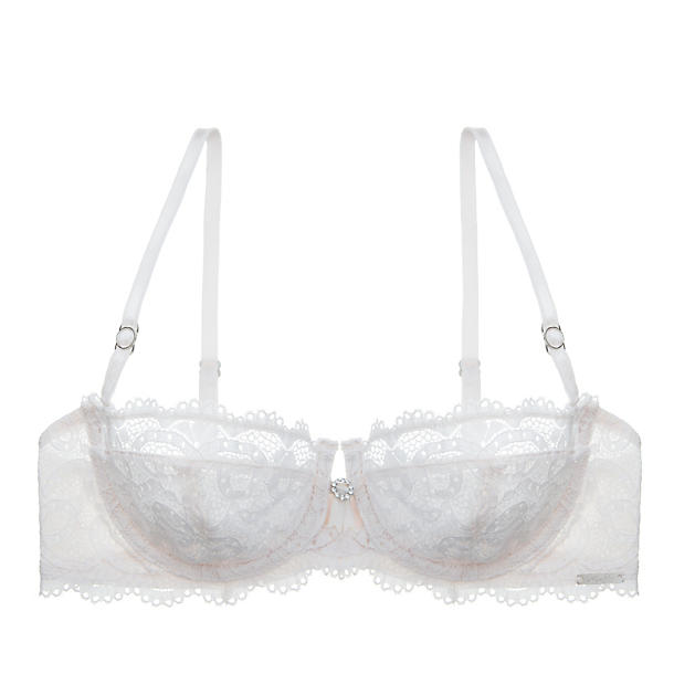Montelle Keyhole Balconette Bra in white