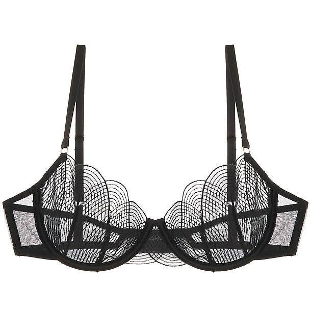 Myla Elliptical Balcony Bra in black