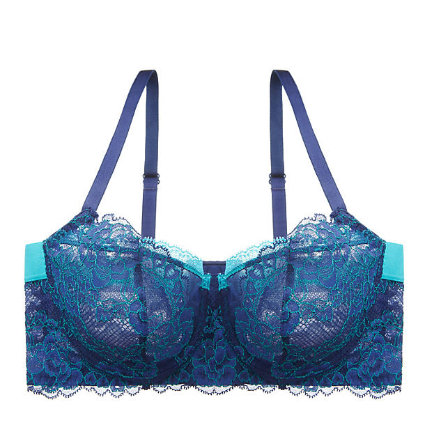Passionata Bloom Demi Bustier in blue