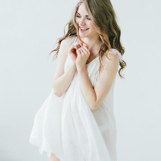 Salua Betty Gown in white