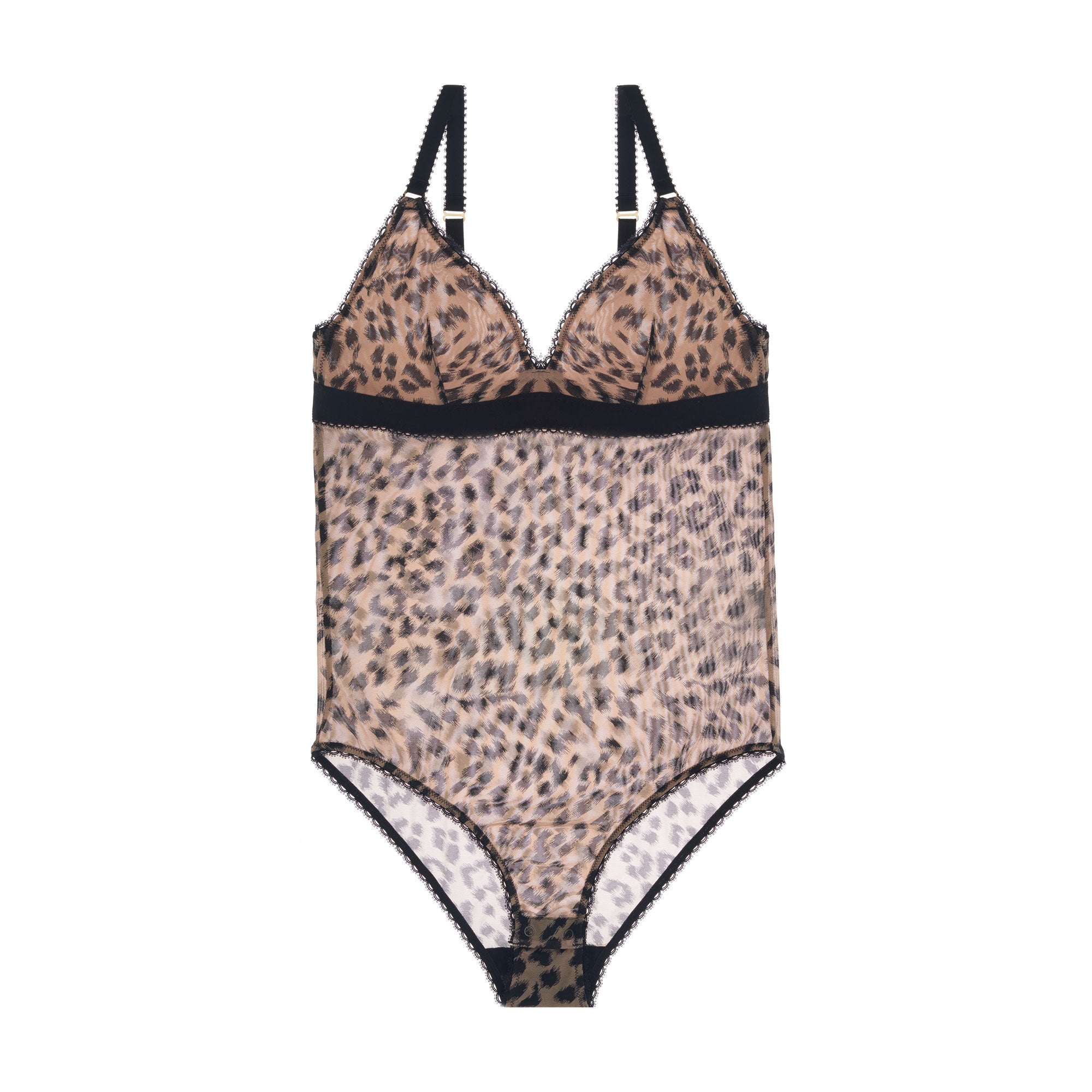 Stella McCartney Florence Fluttering Bodysuit in beige