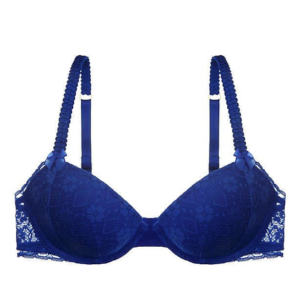 Stella McCartney Camille Dashing Contour Plunge Bra in blue