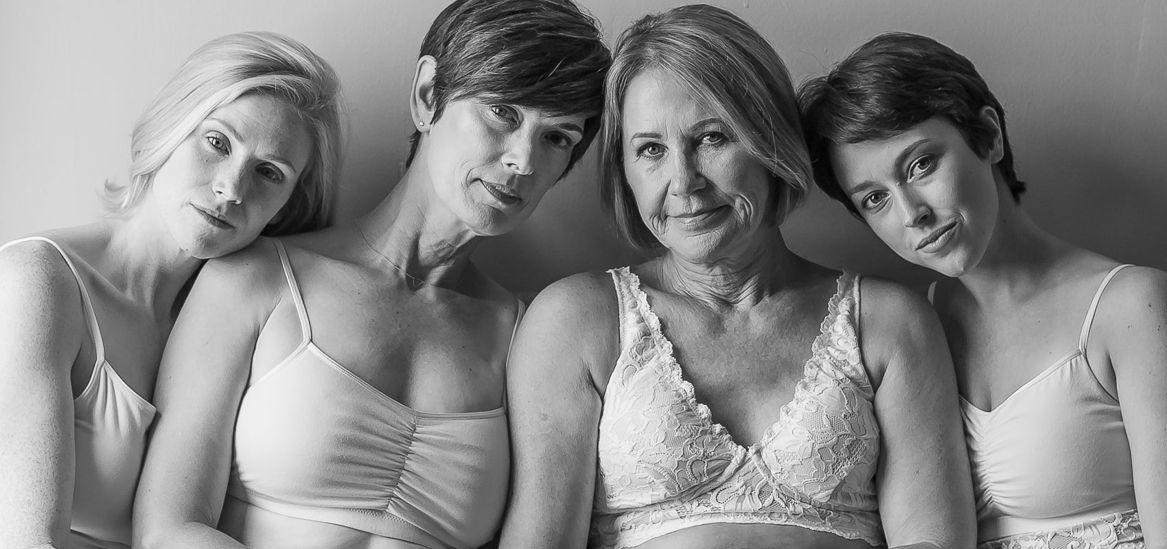 Women wearing mastectomy bras
