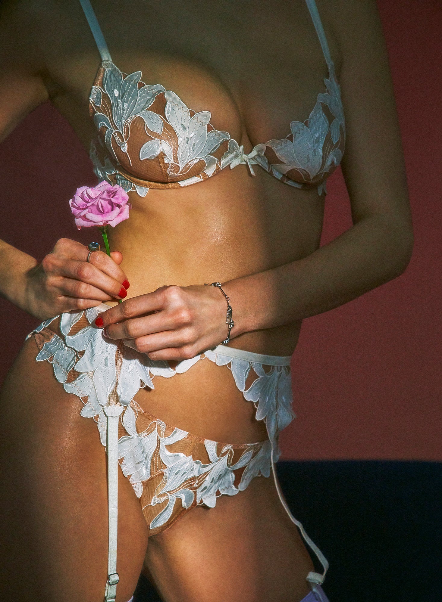 Lily Embroidery Hipster Thong