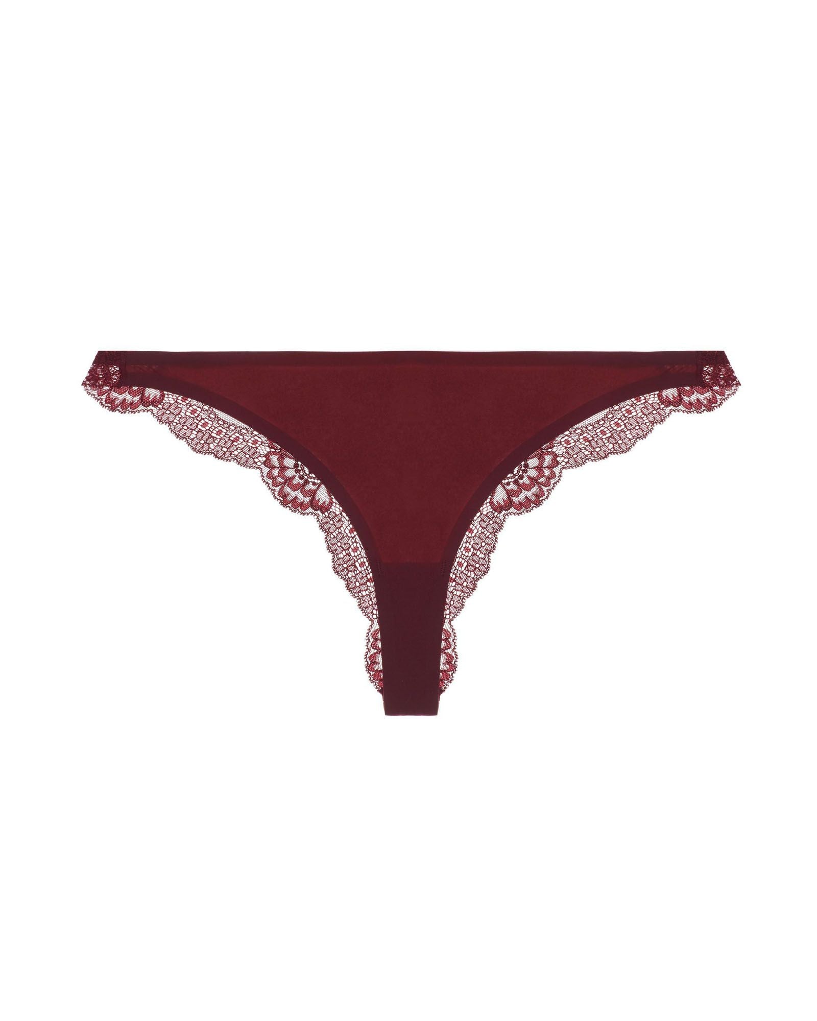Stella McCartney Stella Smooth & Lace Thong in red