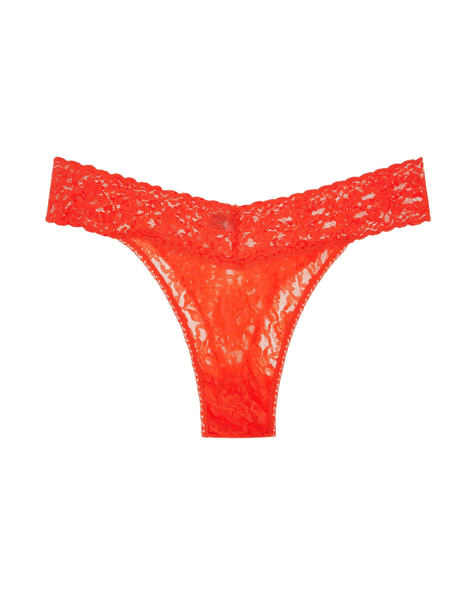 Hanky Panky Signature Lace Original Rise Thong in orange