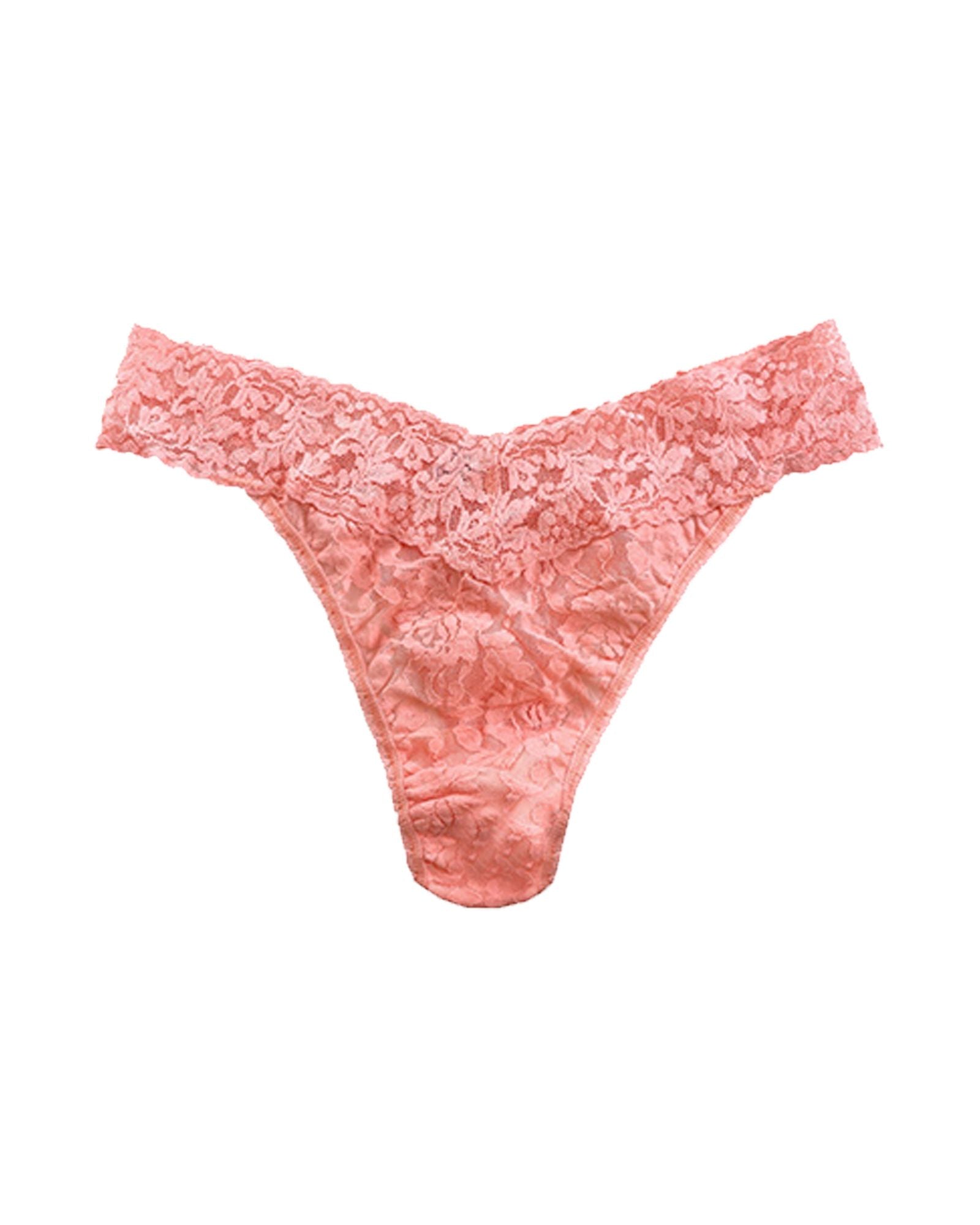 Hanky Panky Signature Lace Original Rise Thong in pink