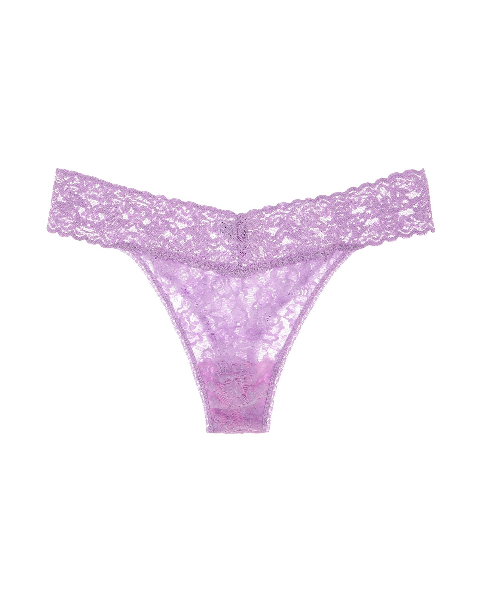 Hanky Panky Signature Lace Original Rise Thong in purple