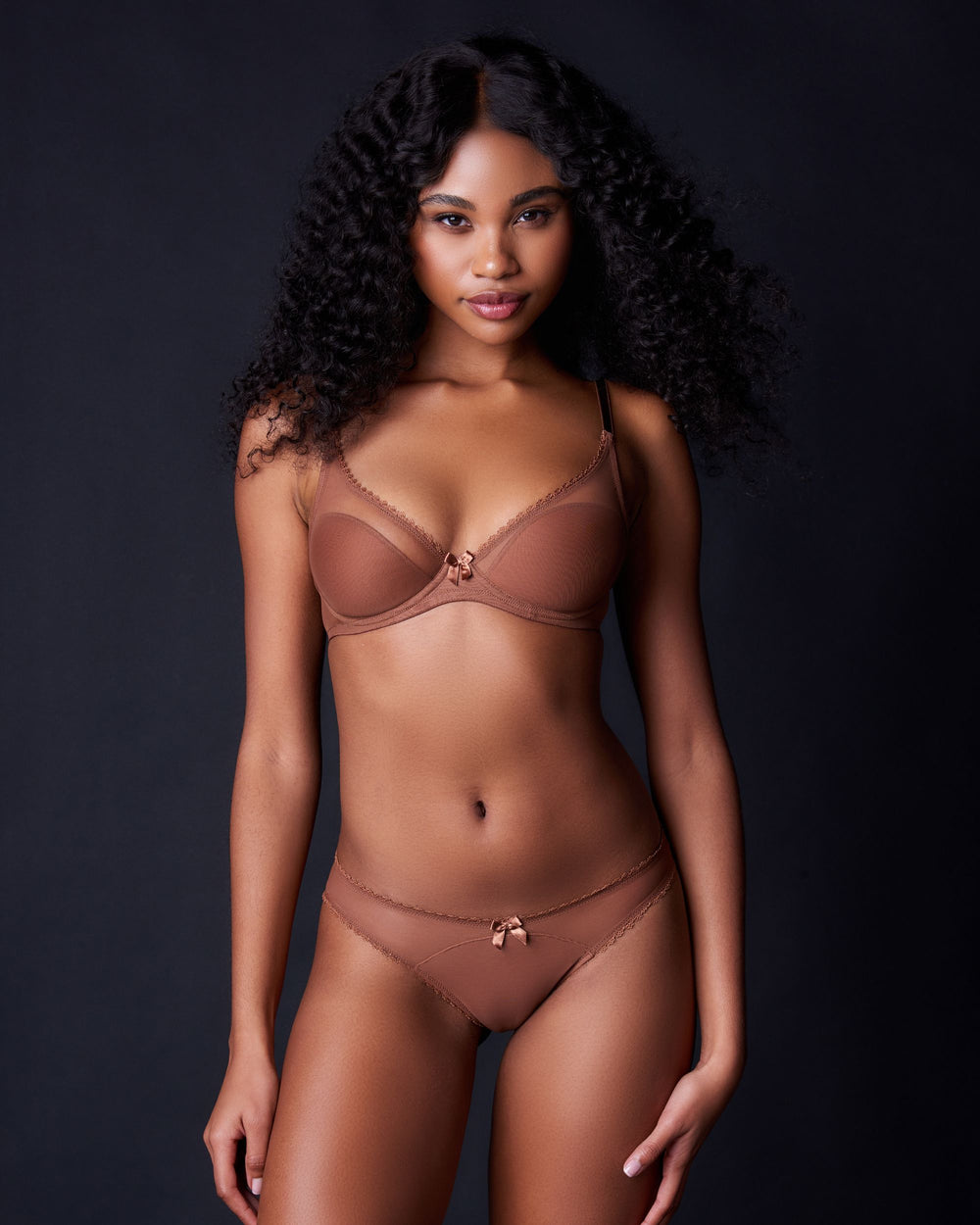 Journelle Victoire Plunge Bra in brown