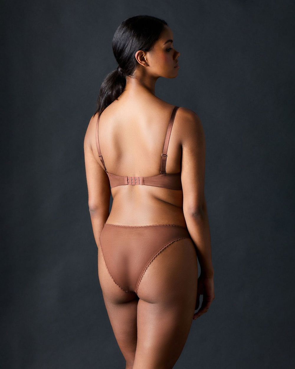 Journelle Victoire Plunge Bra in brown