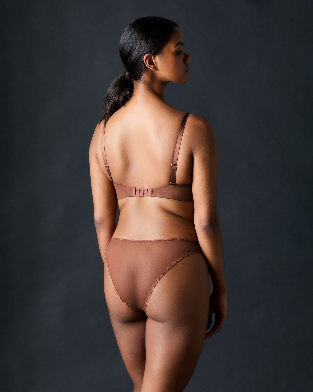 Journelle Victoire Plunge Bra in brown