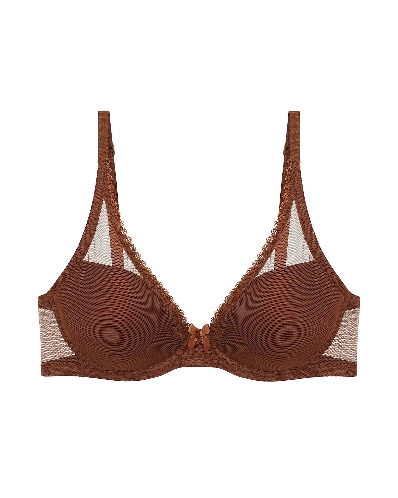 Journelle Victoire Plunge Bra in brown
