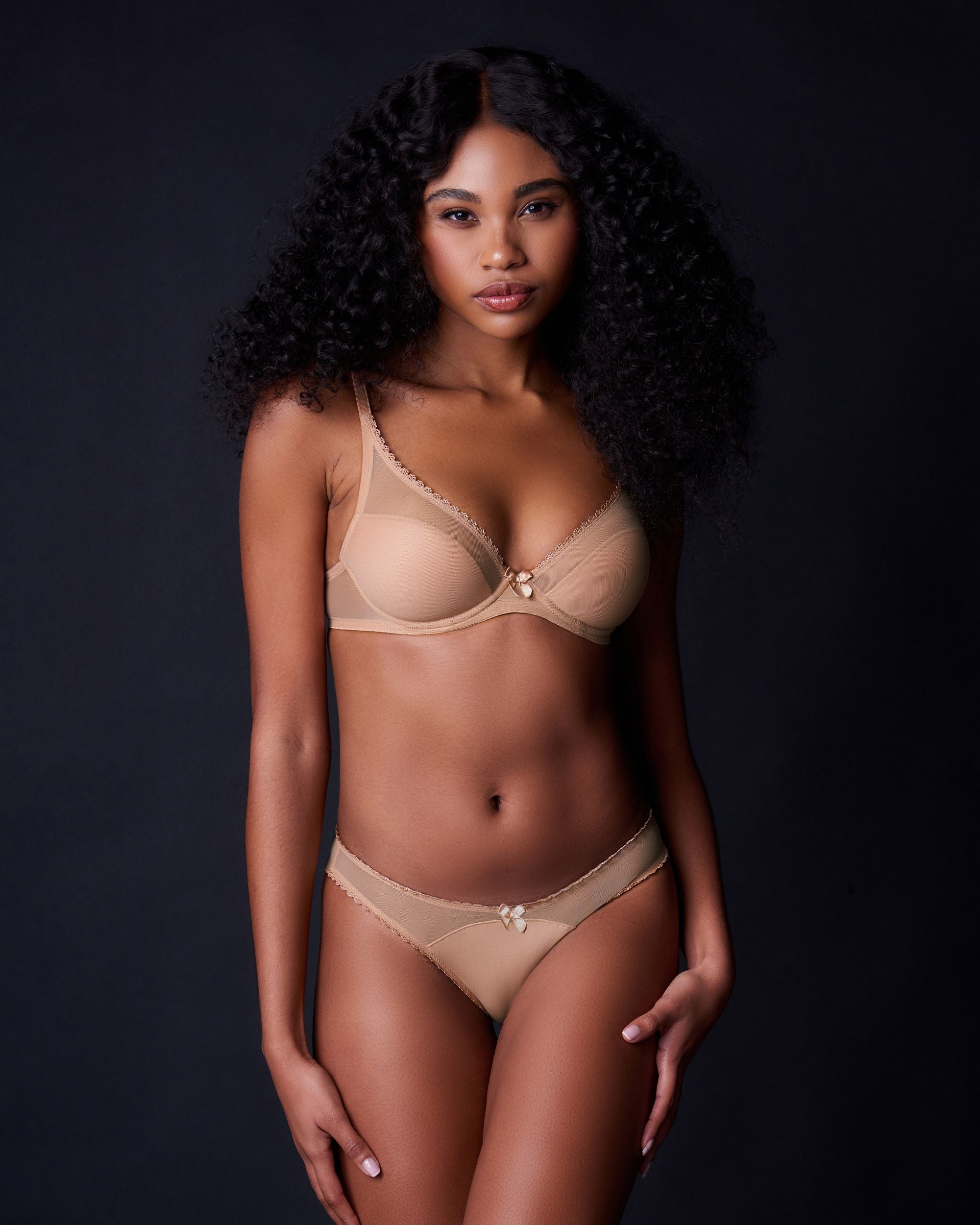 Journelle Victoire Plunge Bra in brown