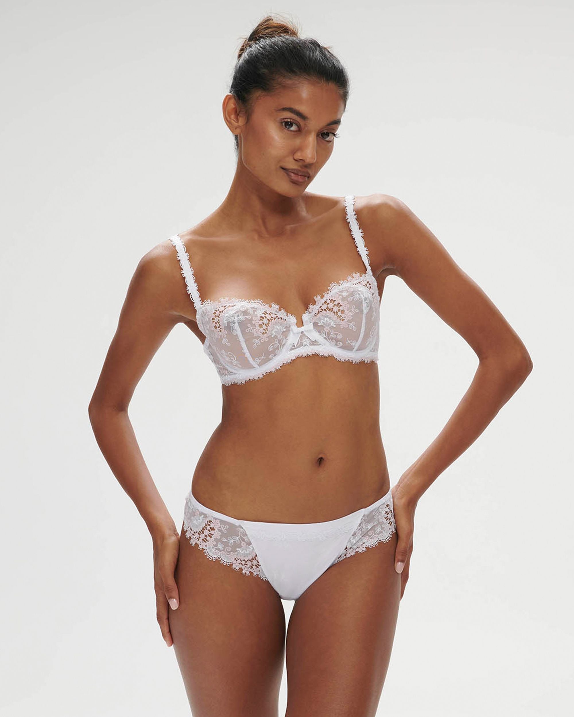 Simone Perele Wish Demi Cup Bra in white