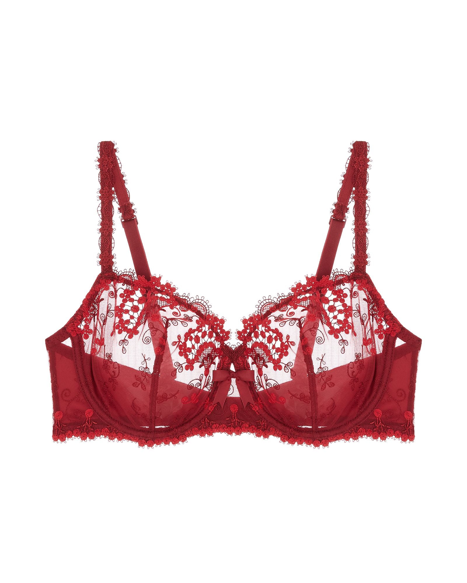 Simone Perele Wish Demi Cup Bra in red