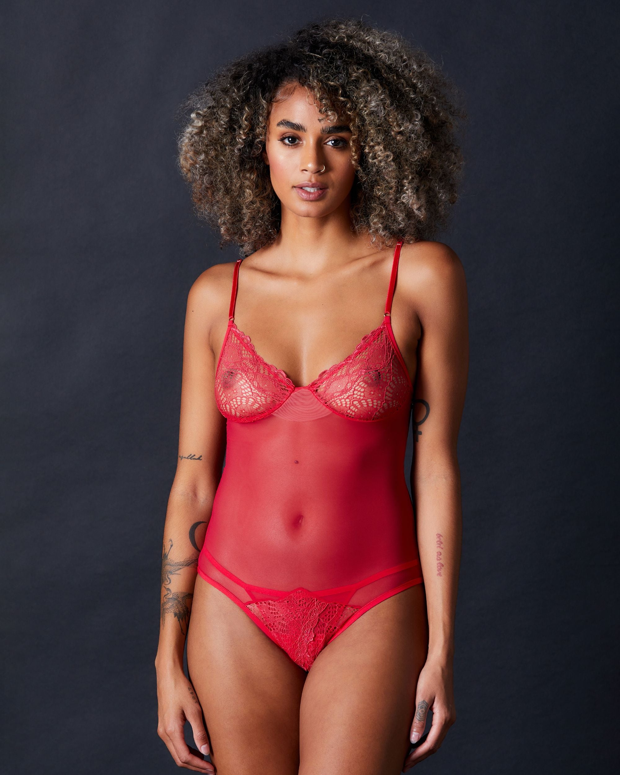 Only Hearts Whisper Sweet Nothings Coucou Bodysuit in red