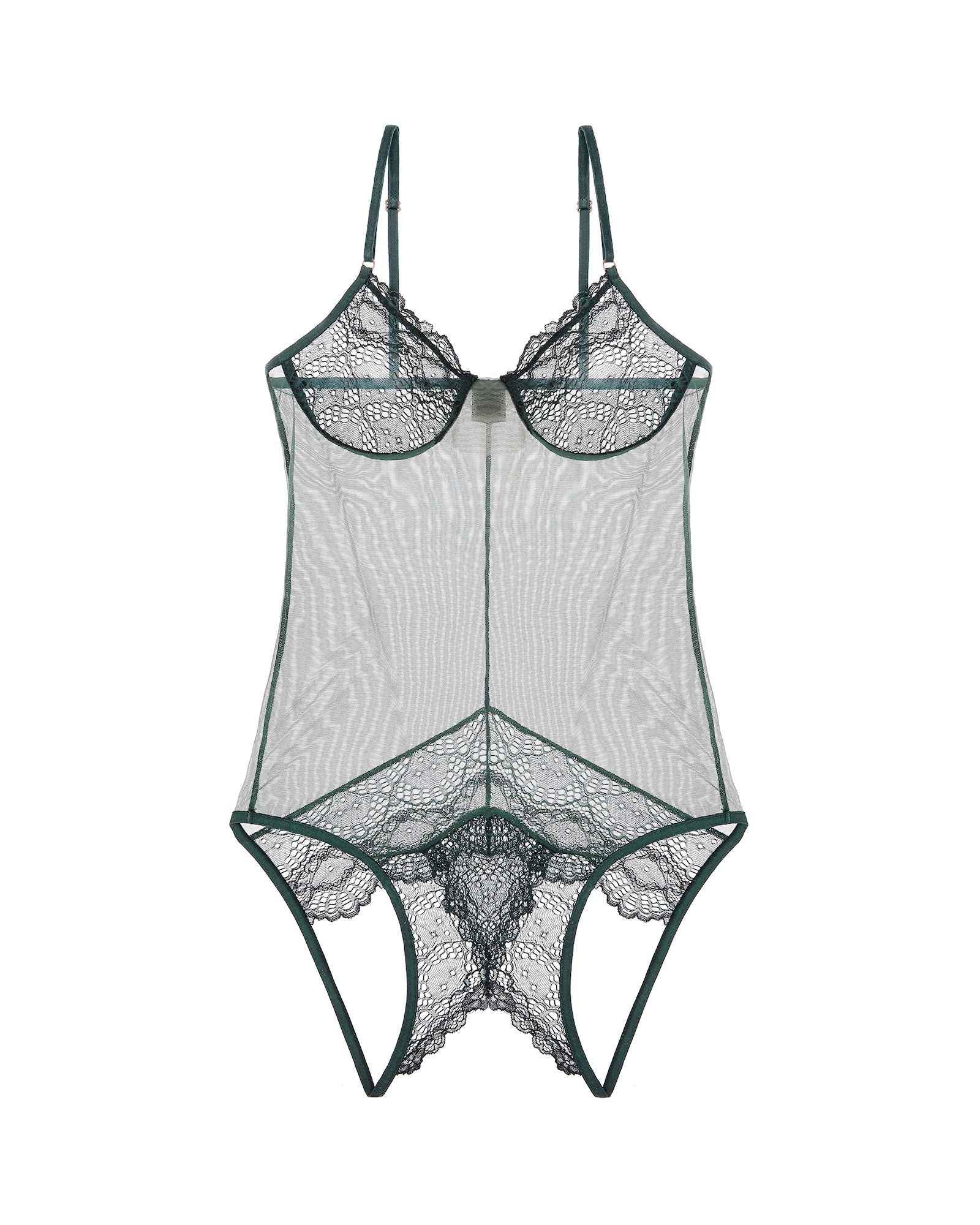 Only Hearts Whisper Sweet Nothings Coucou Bodysuit in green