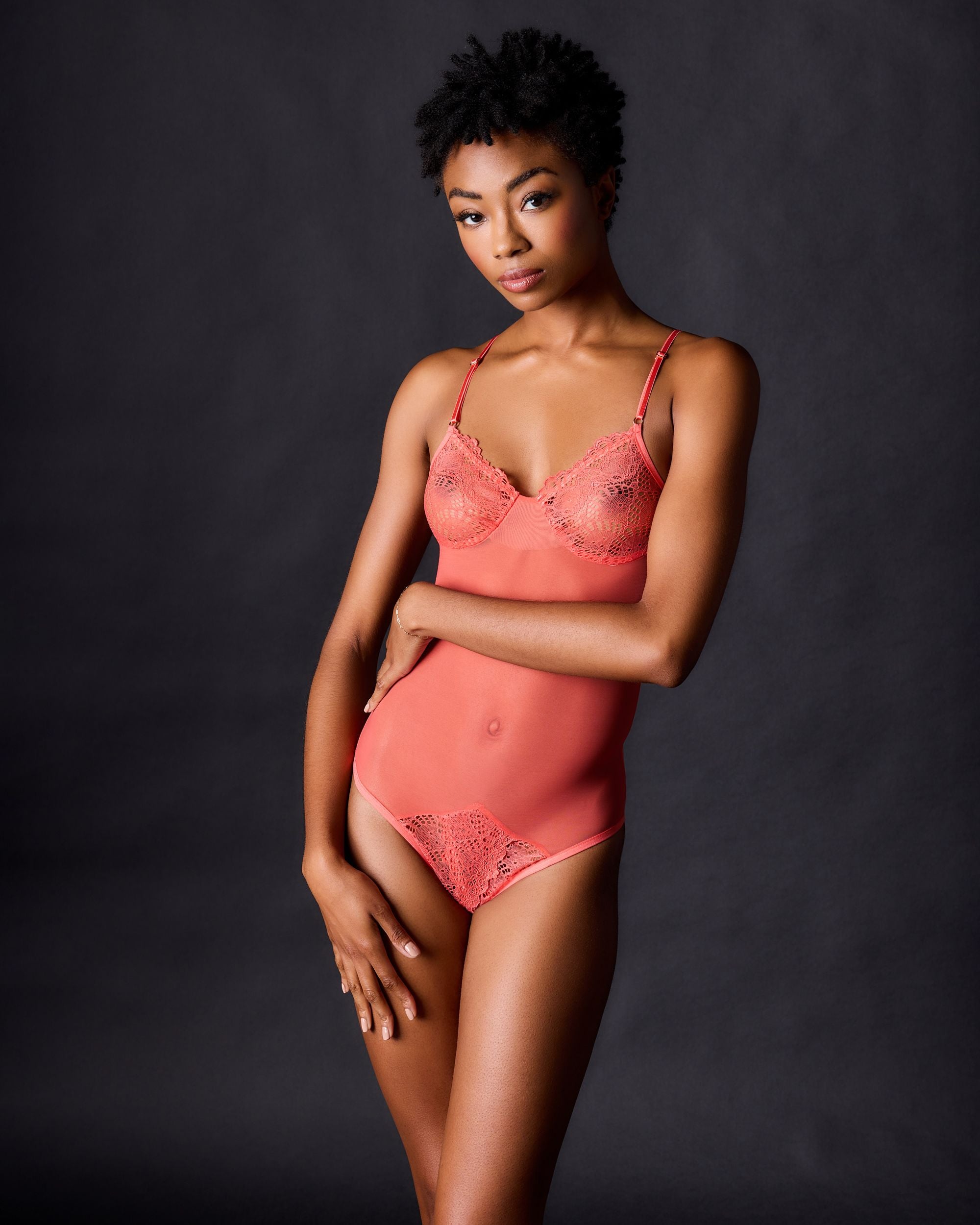 Only Hearts Whisper Sweet Nothings Coucou Bodysuit in orange