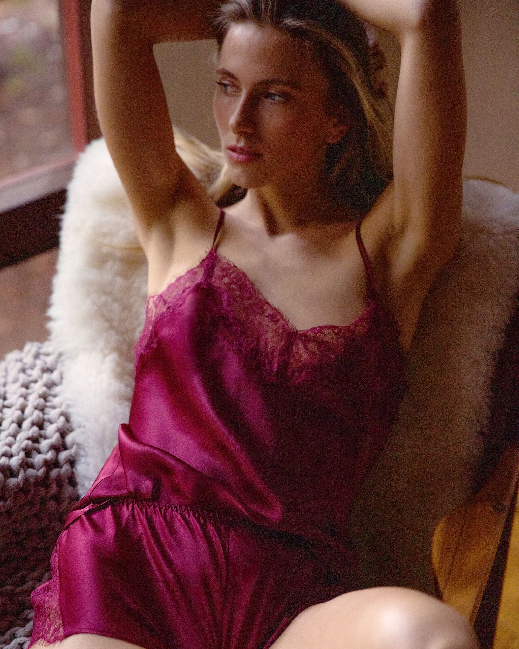 Journelle Charlotte Camisole in red