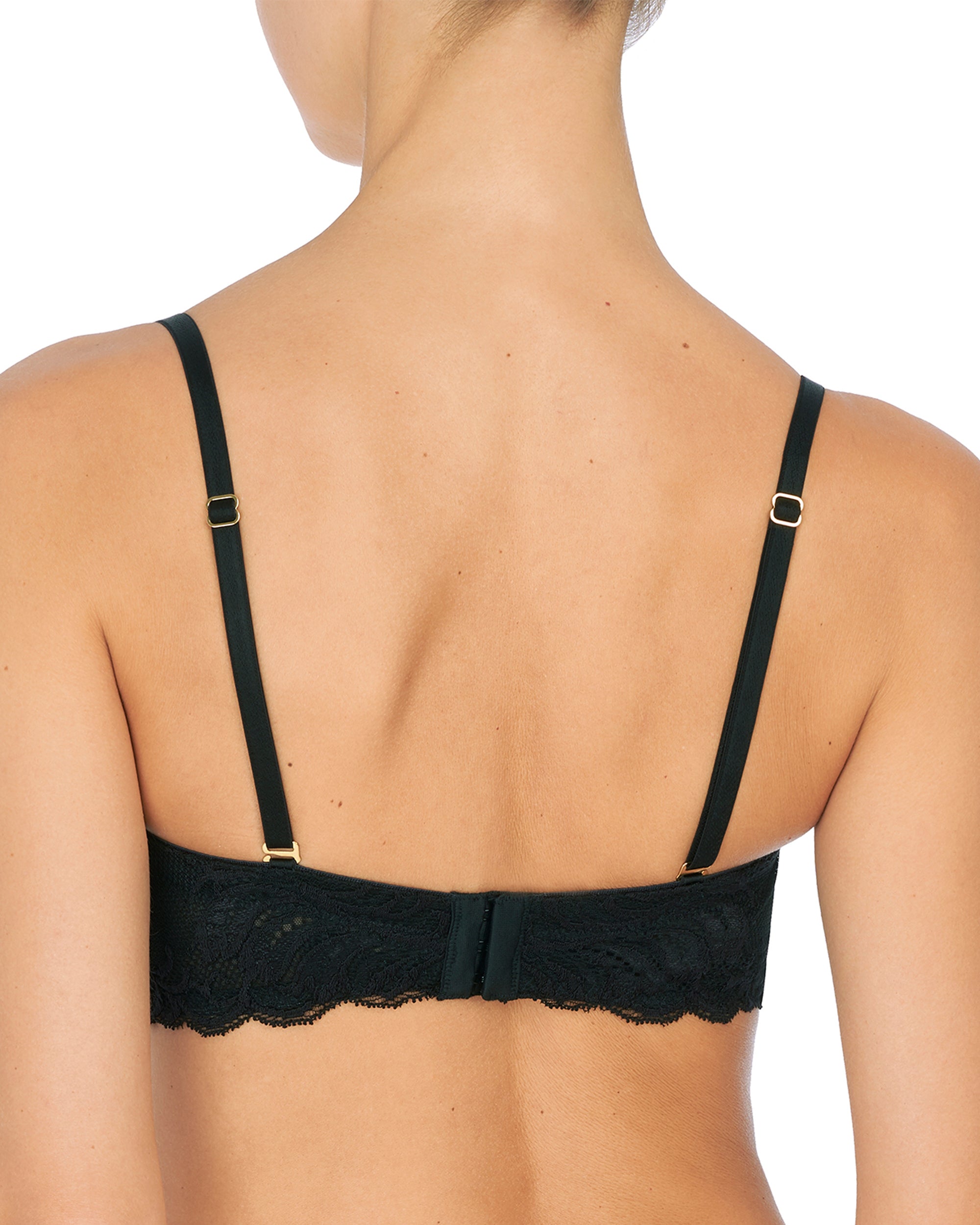 Natori Feathers Strapless Plunge Bra in black