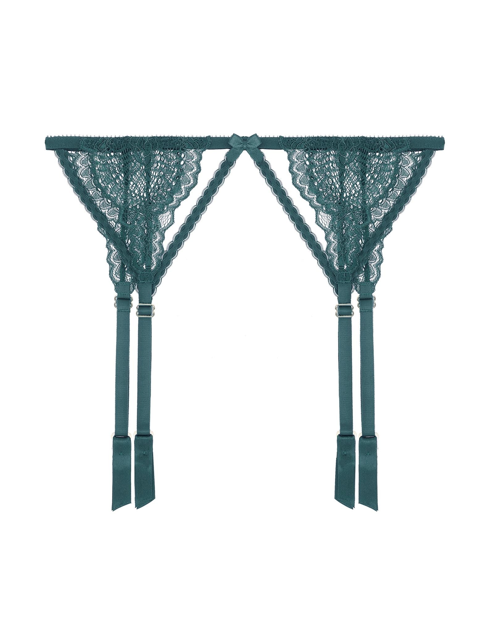 Journelle Natalia Suspender Belt in green