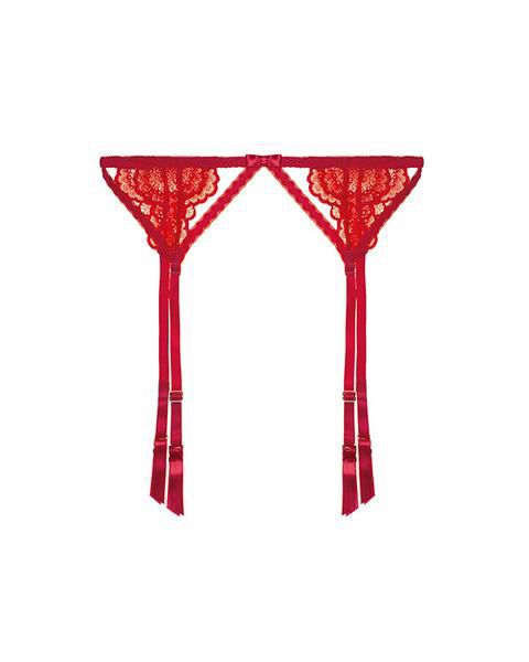 Journelle Natalia Suspender Belt in red