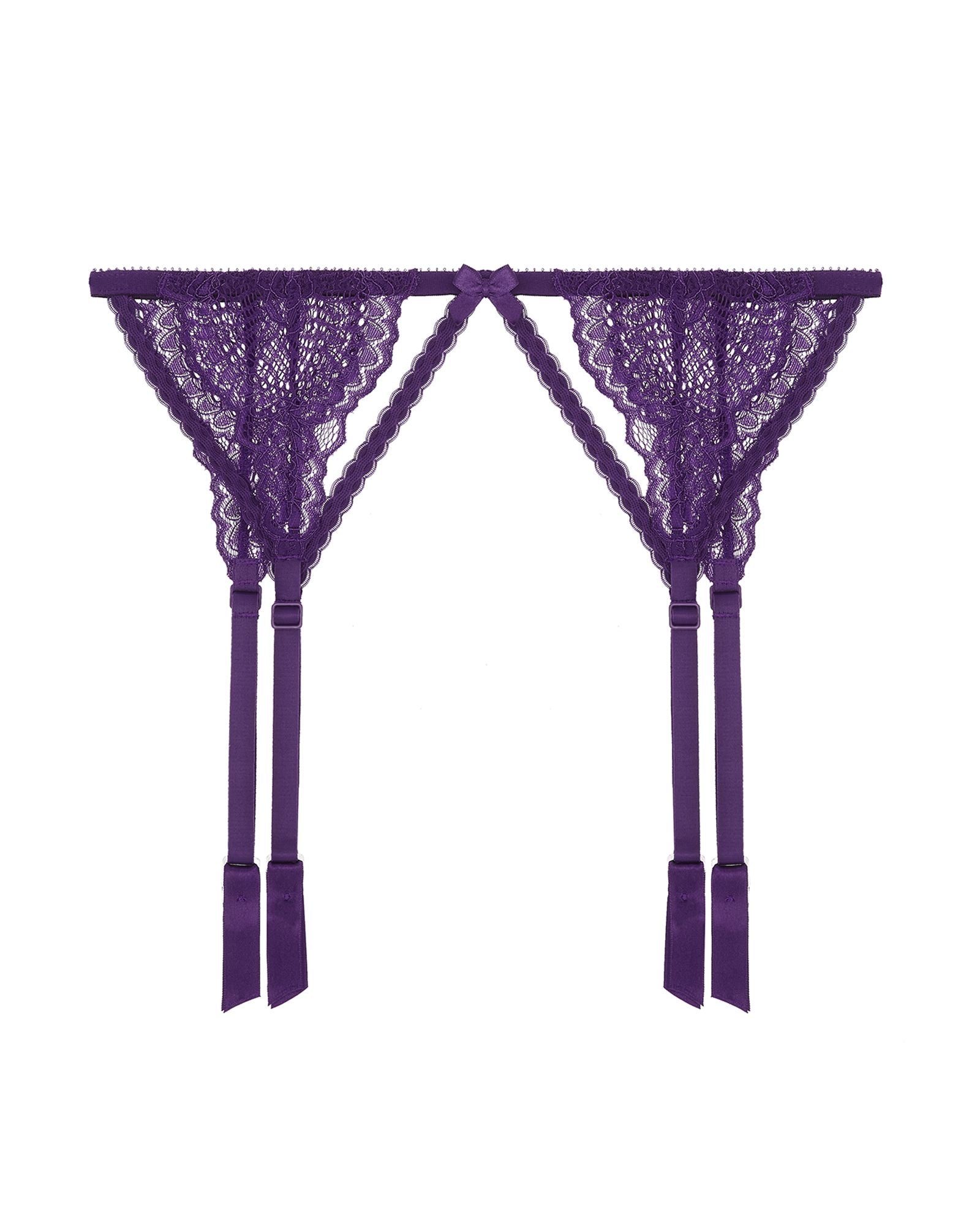 Journelle Natalia Suspender Belt in purple