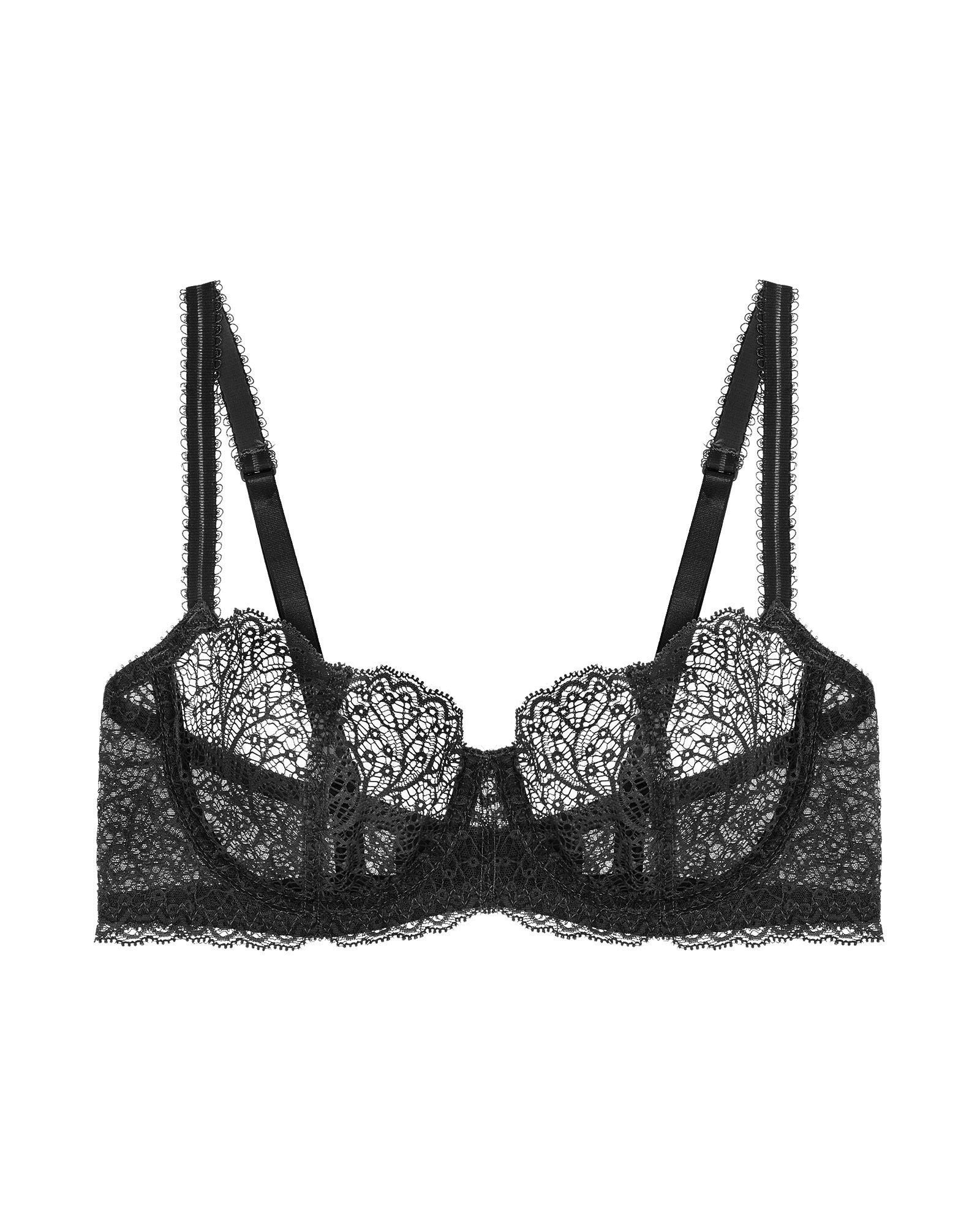 Journelle Allegra Balconette Bra in black