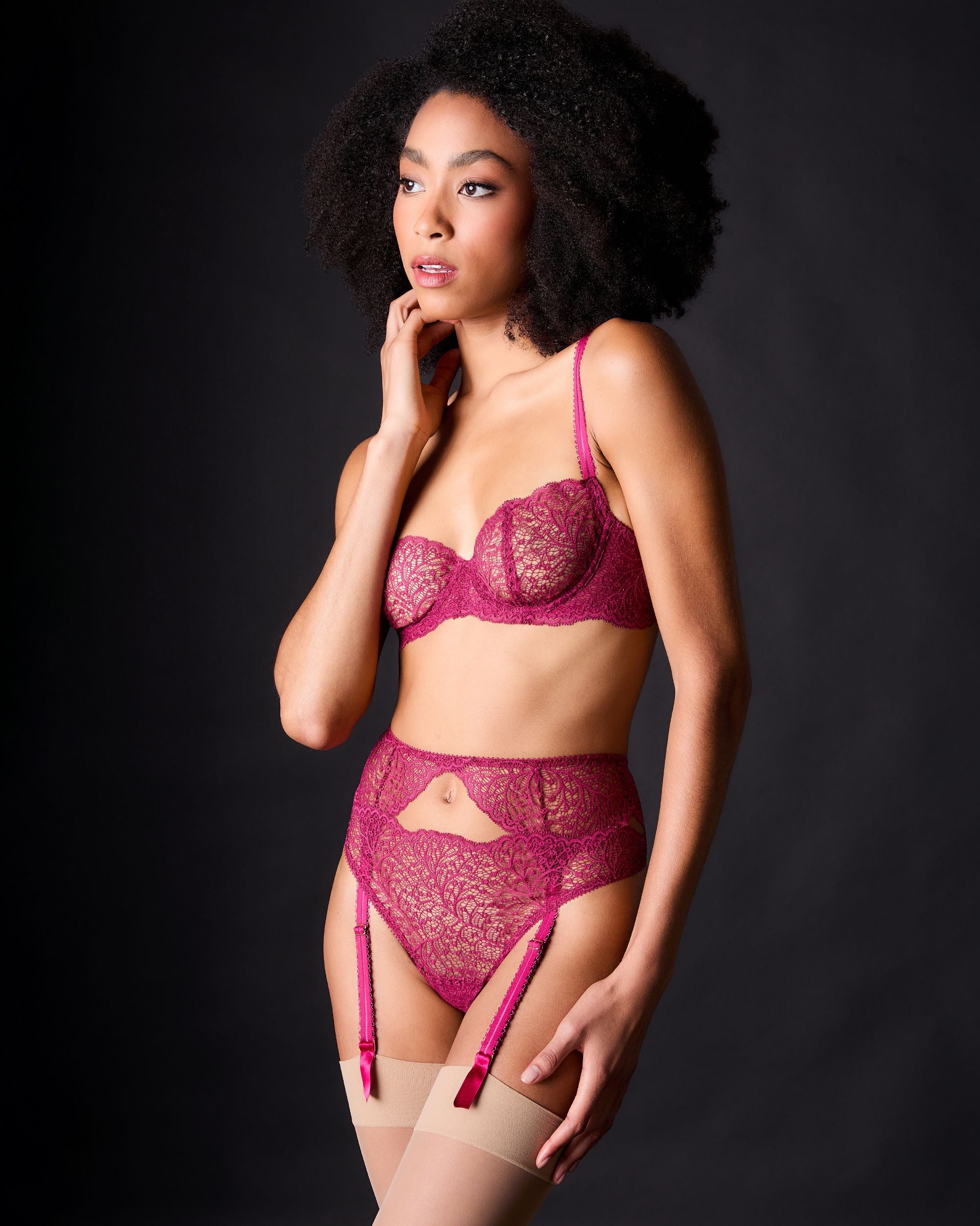 Journelle Allegra Balconette Bra in purple