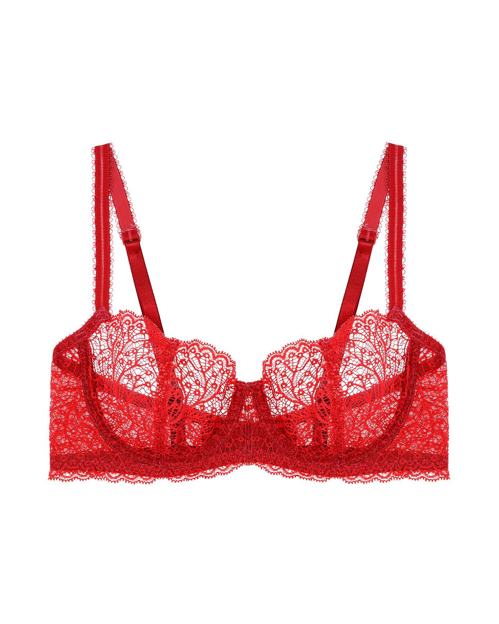Journelle Allegra Balconette Bra in red