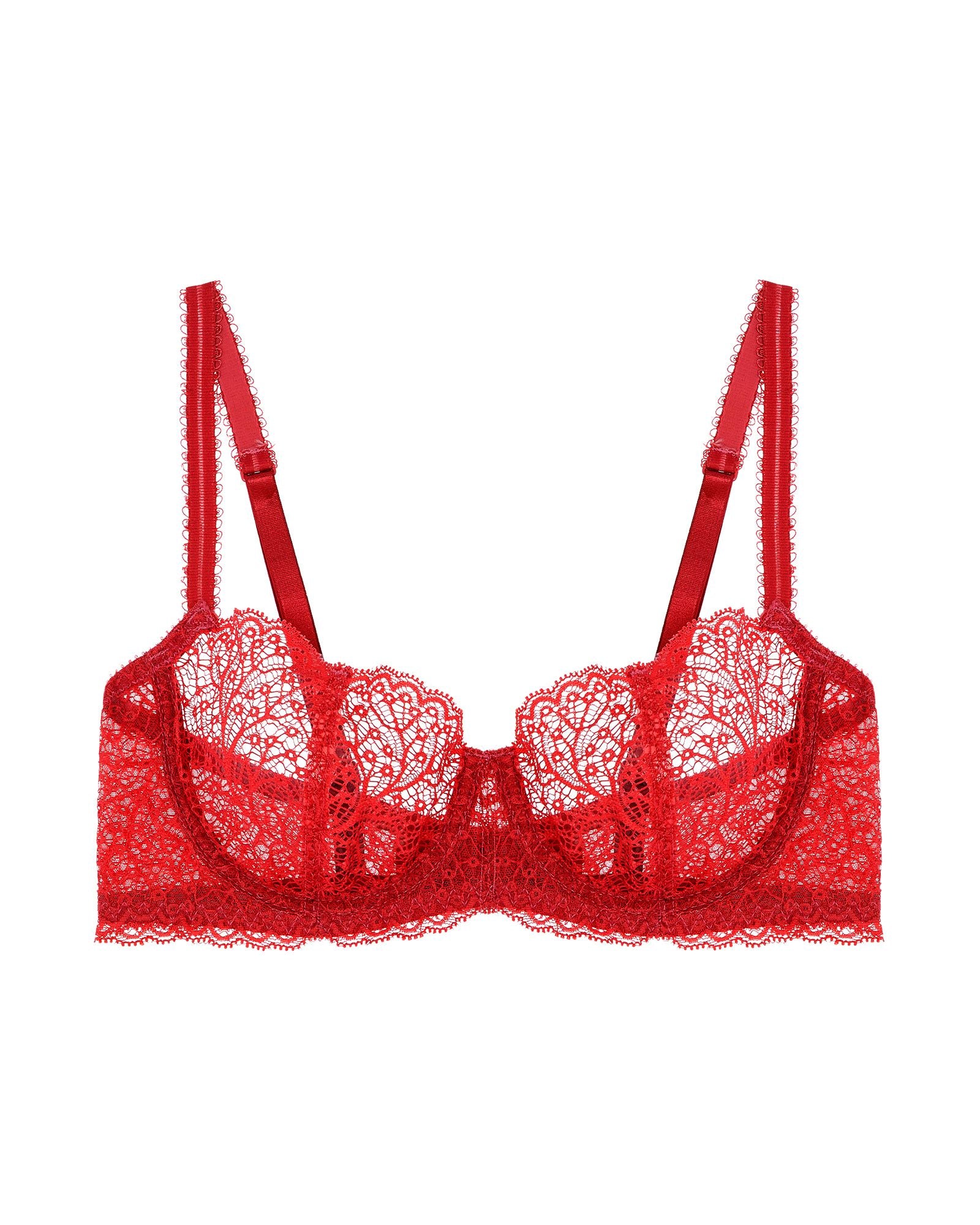 Journelle Allegra Balconette Bra in red