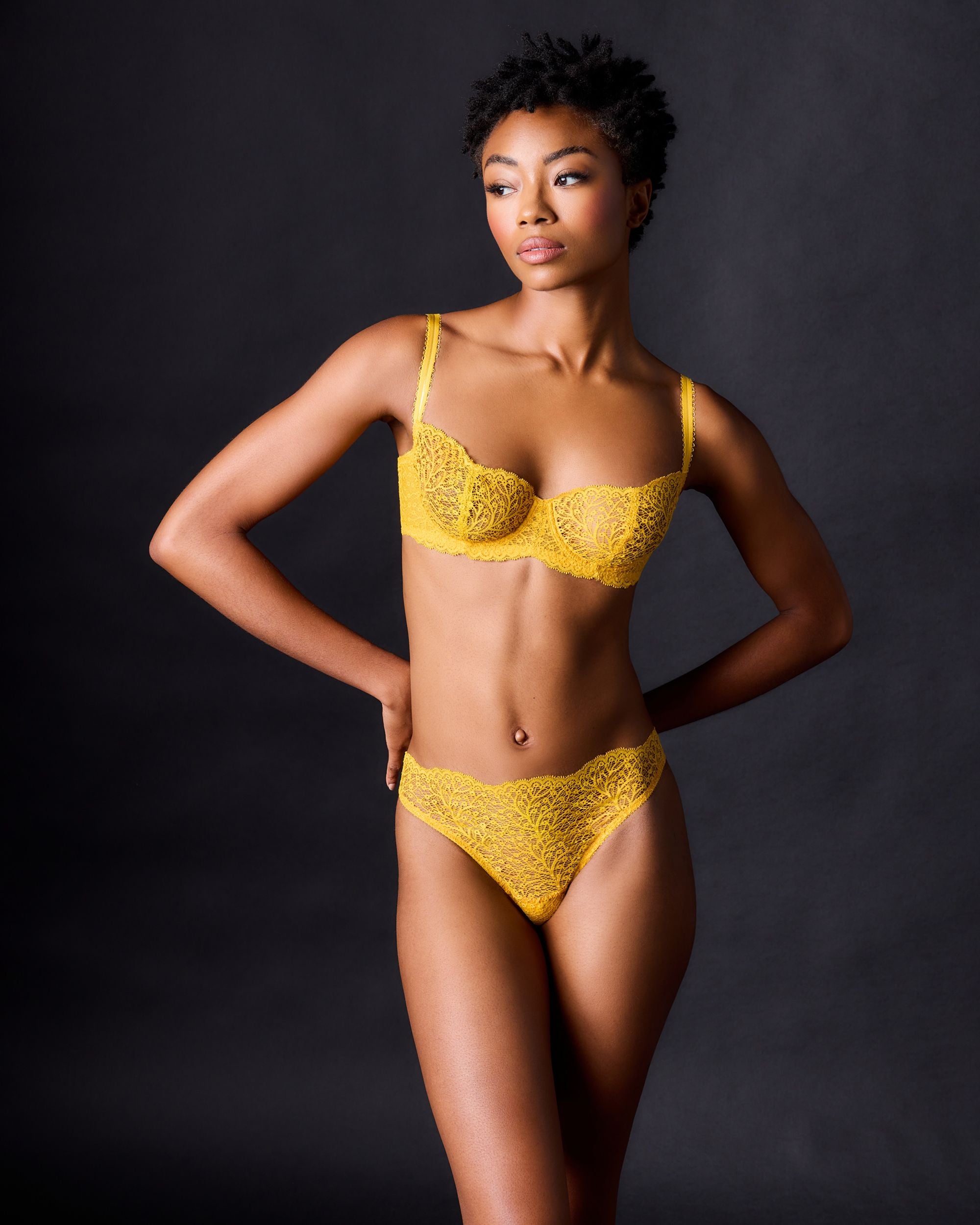 Journelle Allegra Thong in yellow