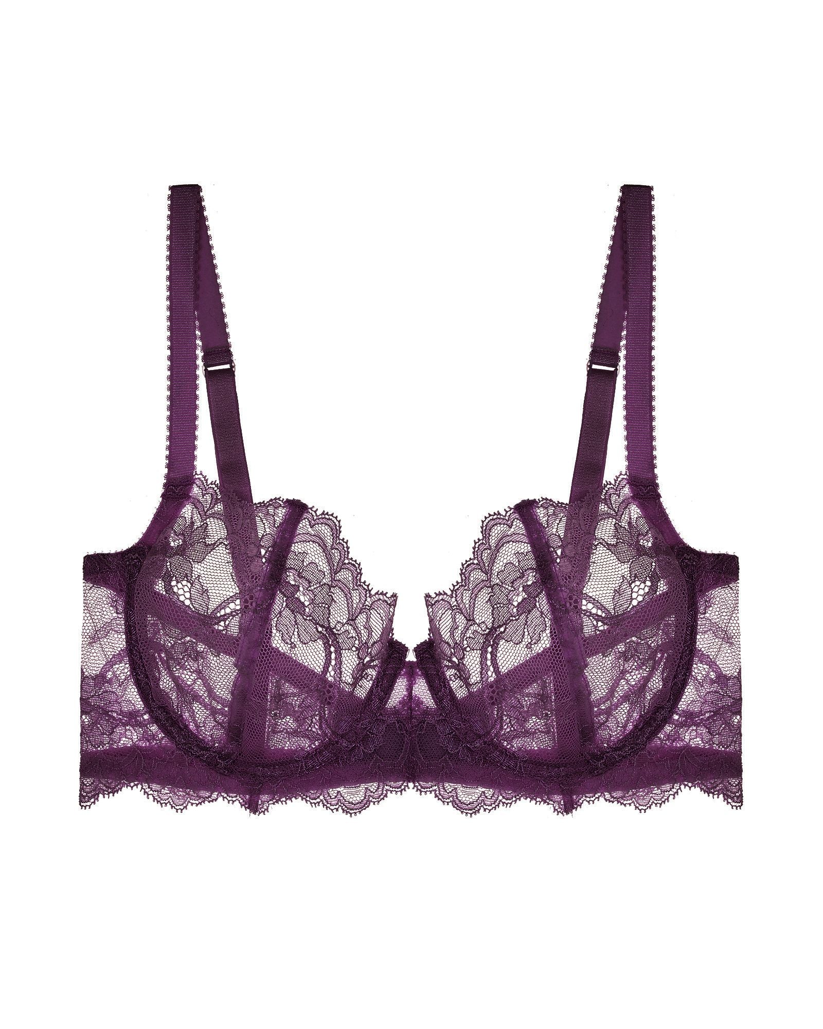 Purple Low Balconette Bra - Anais | Journelle