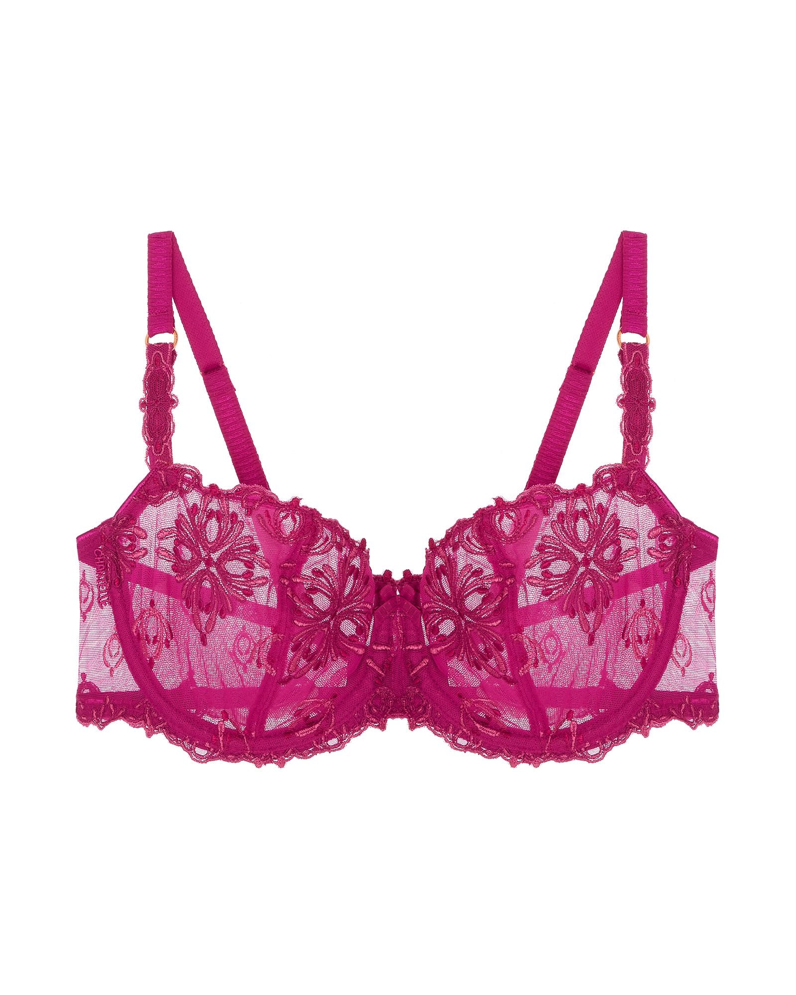 Chantelle Champs Elysees Lace Demi Bra in pink