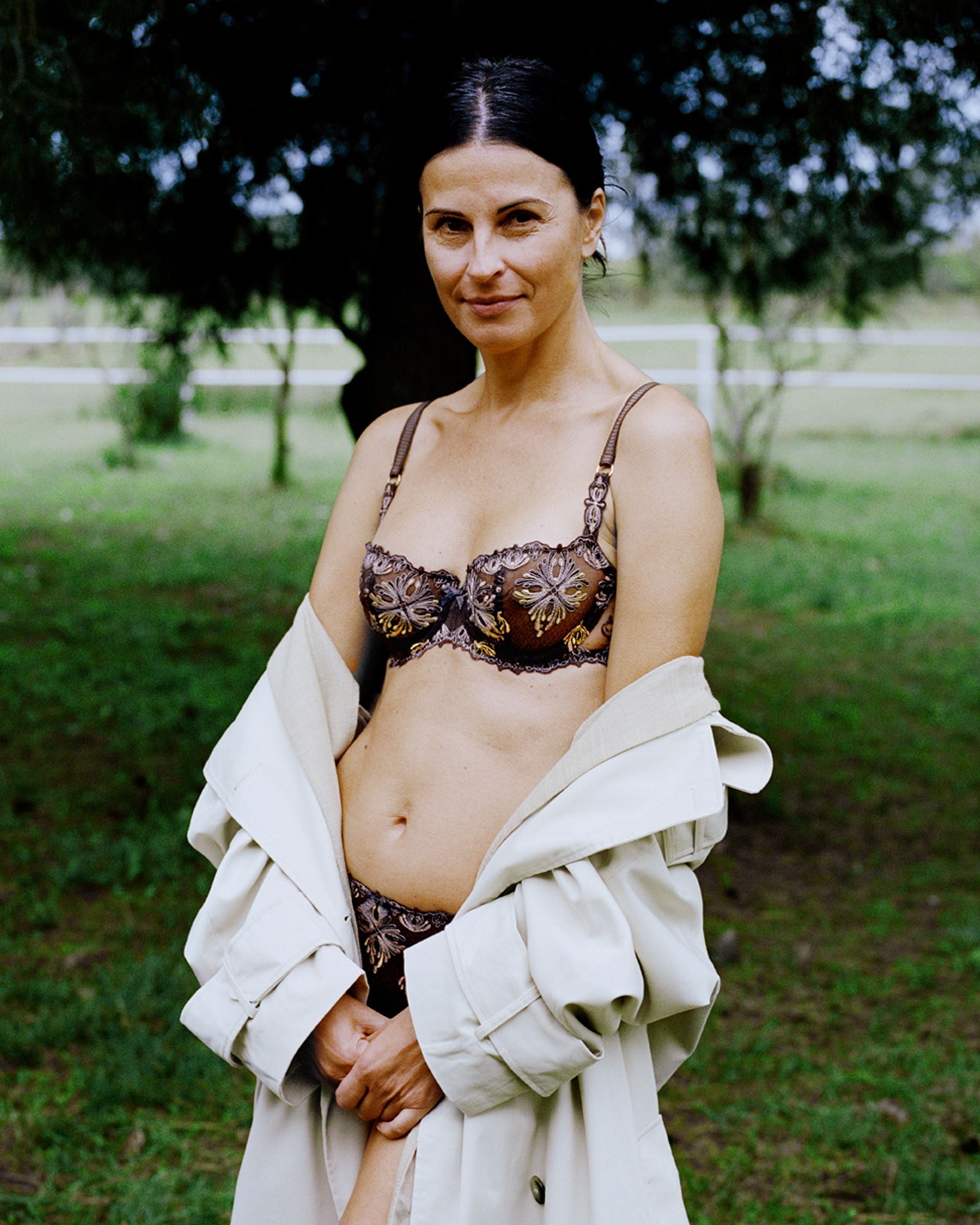 Chantelle Champs Elysees Lace Demi Bra in brown