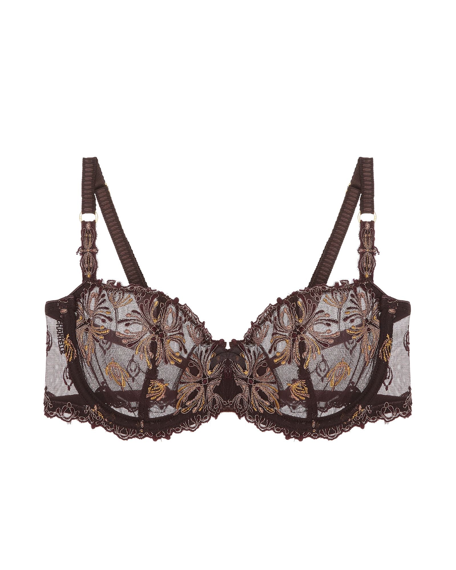 Chantelle Champs Elysees Lace Demi Bra in brown