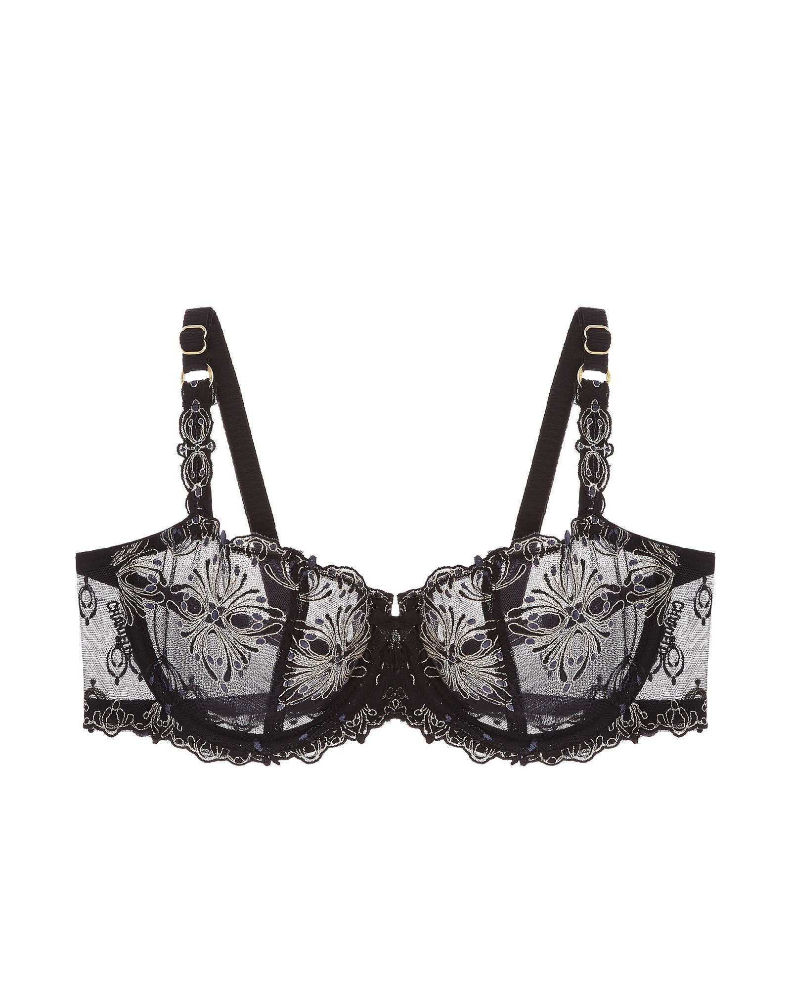 Chantelle Champs Elysees Lace Demi Bra in black