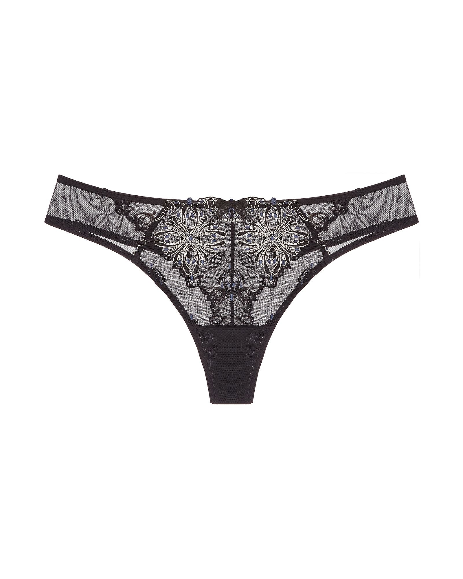Chantelle Champs Elysees Lace Thong in black