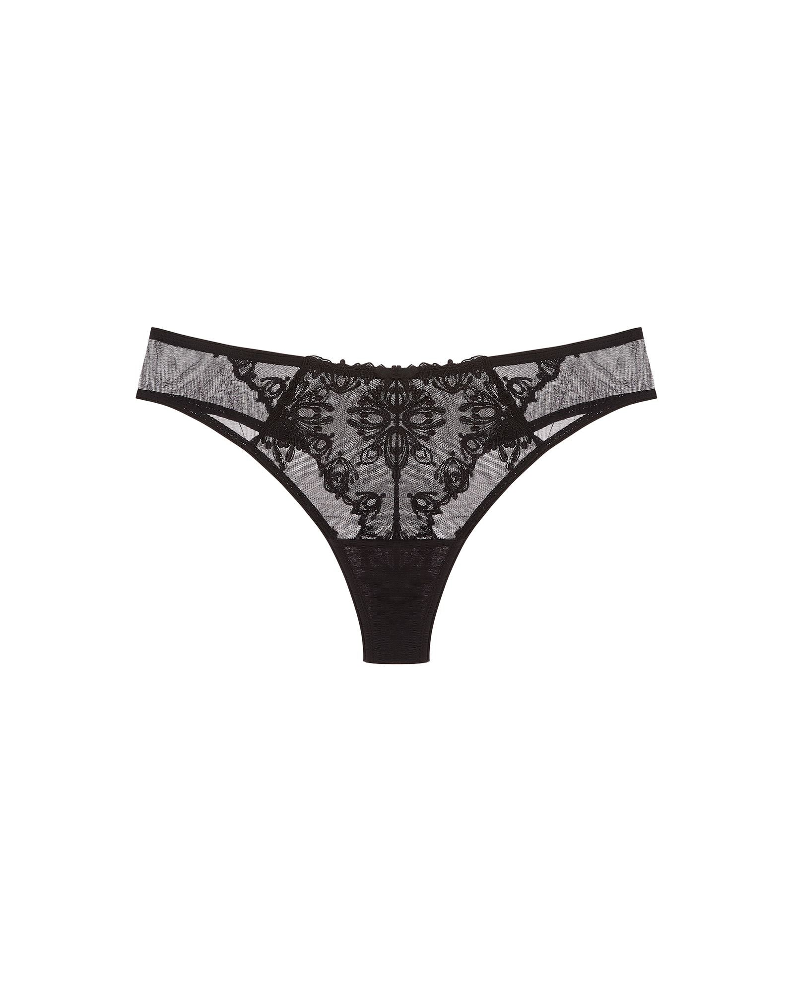 Chantelle Champs Elysees Lace Thong in black
