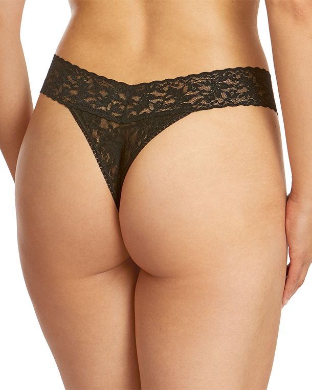 Hanky Panky Signature Lace Low Rise Thong 3-Pack in black