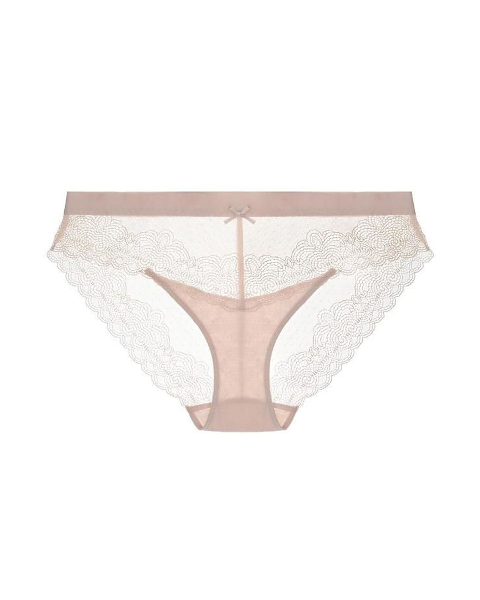 Chantelle Le Marais Lace Cheeky Bikini in beige