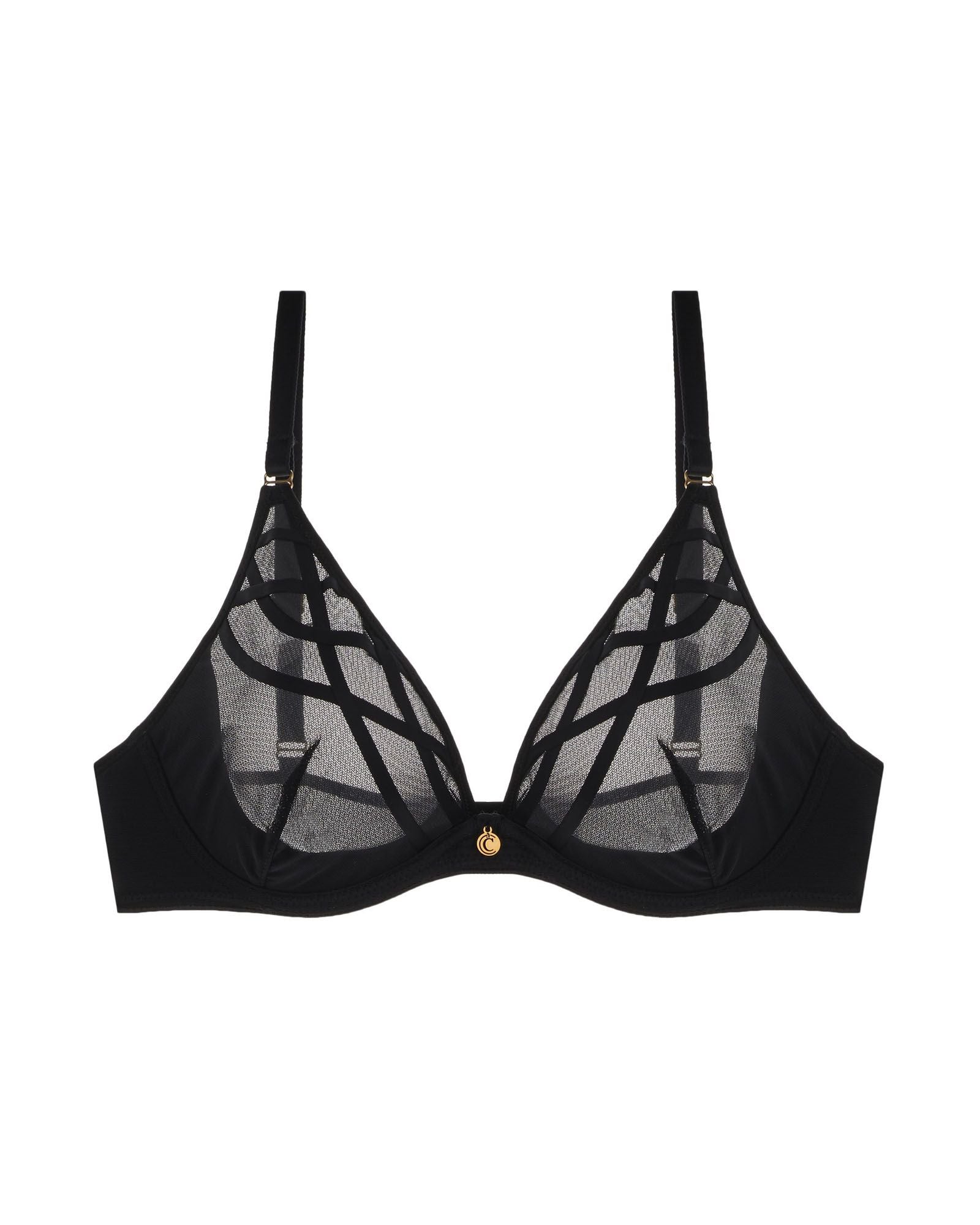 Chantelle Babylone Triangle Bra in black