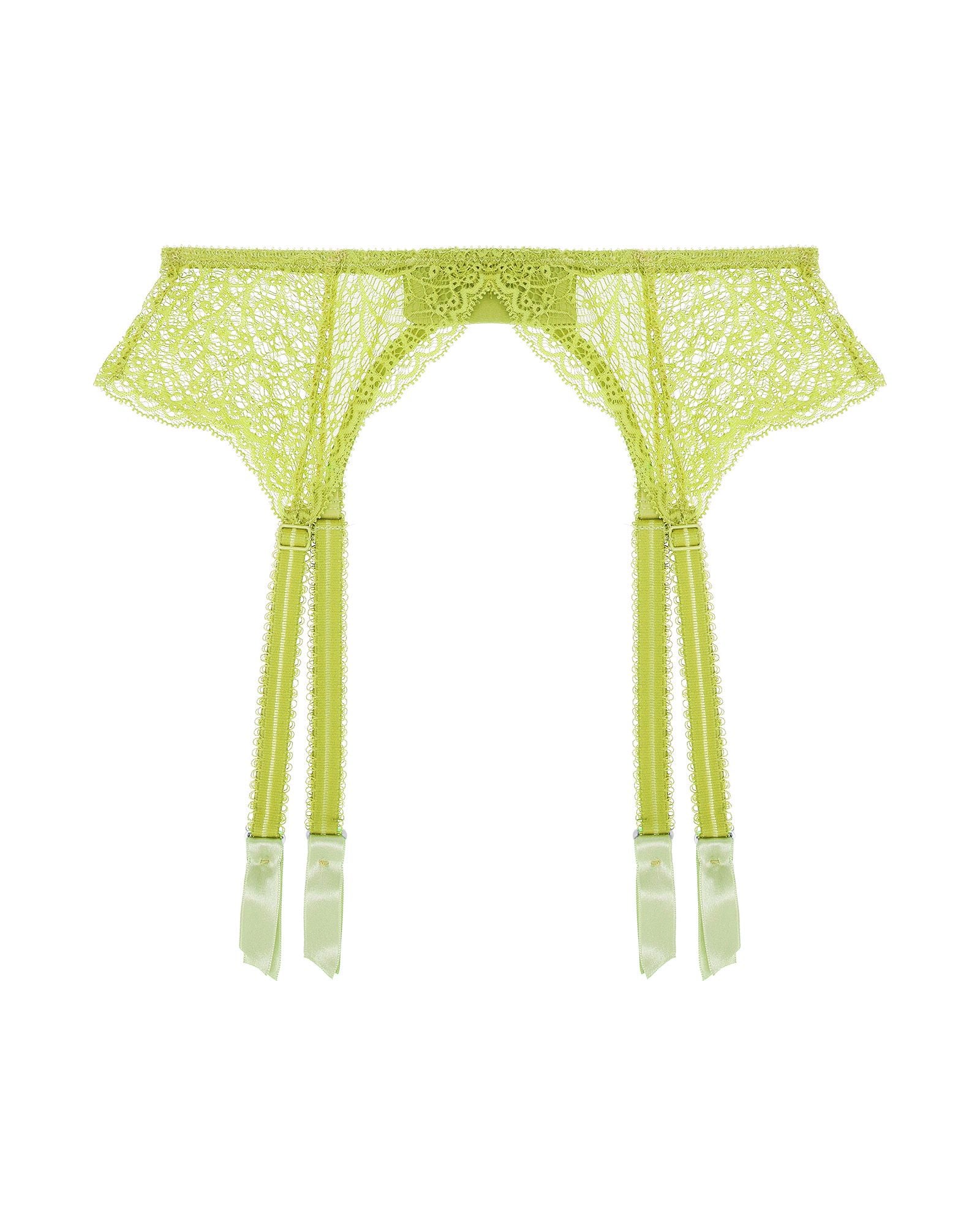 Journelle Allegra Suspender Belt in green