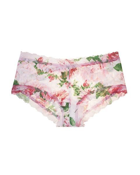 Hanky Panky Blushing Rose Boyshort in white