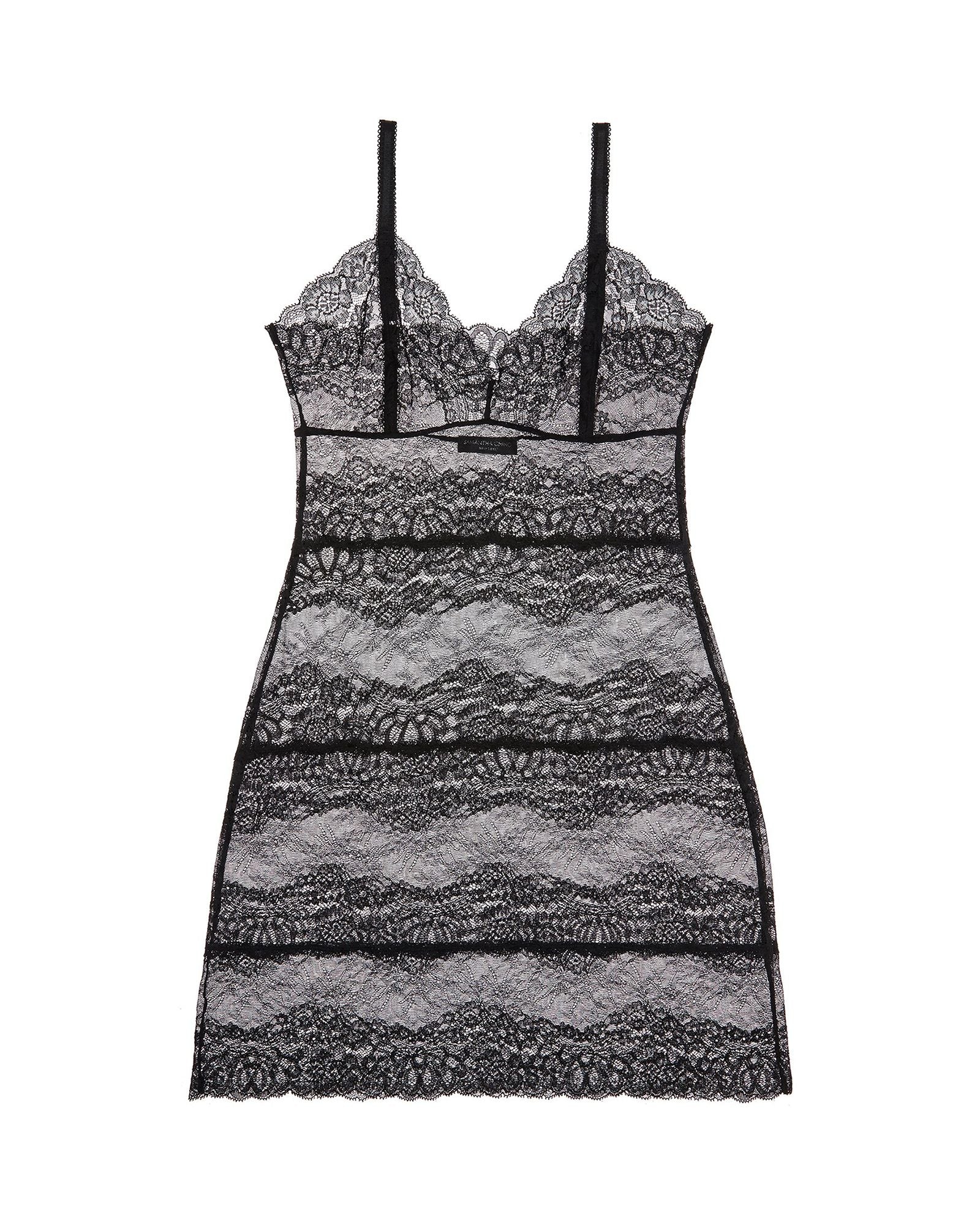 Samantha Chang All Lace Boudoir Full Slip in black
