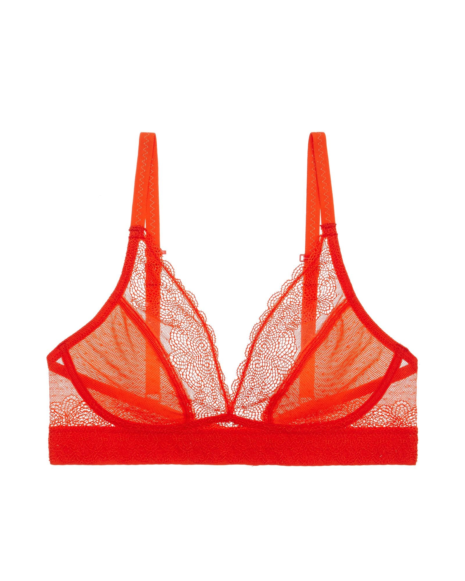 Chantelle Le Marais Lace Wireless Bra in red