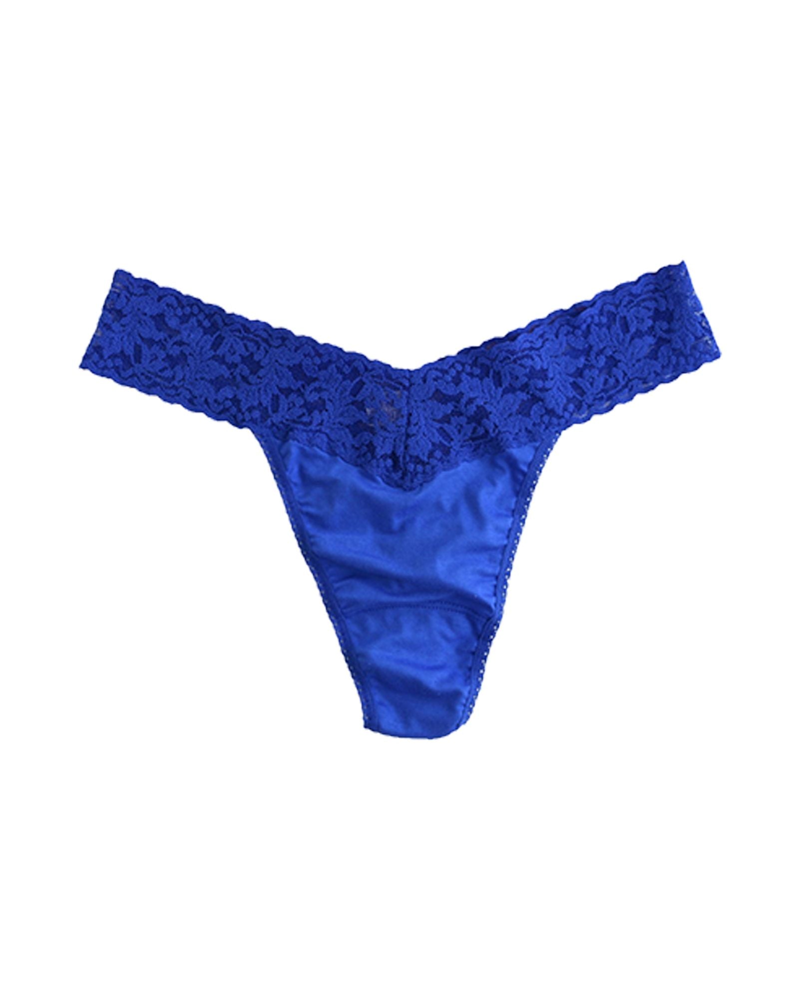 Hanky Panky Supima Cotton Original Rise Thong in blue