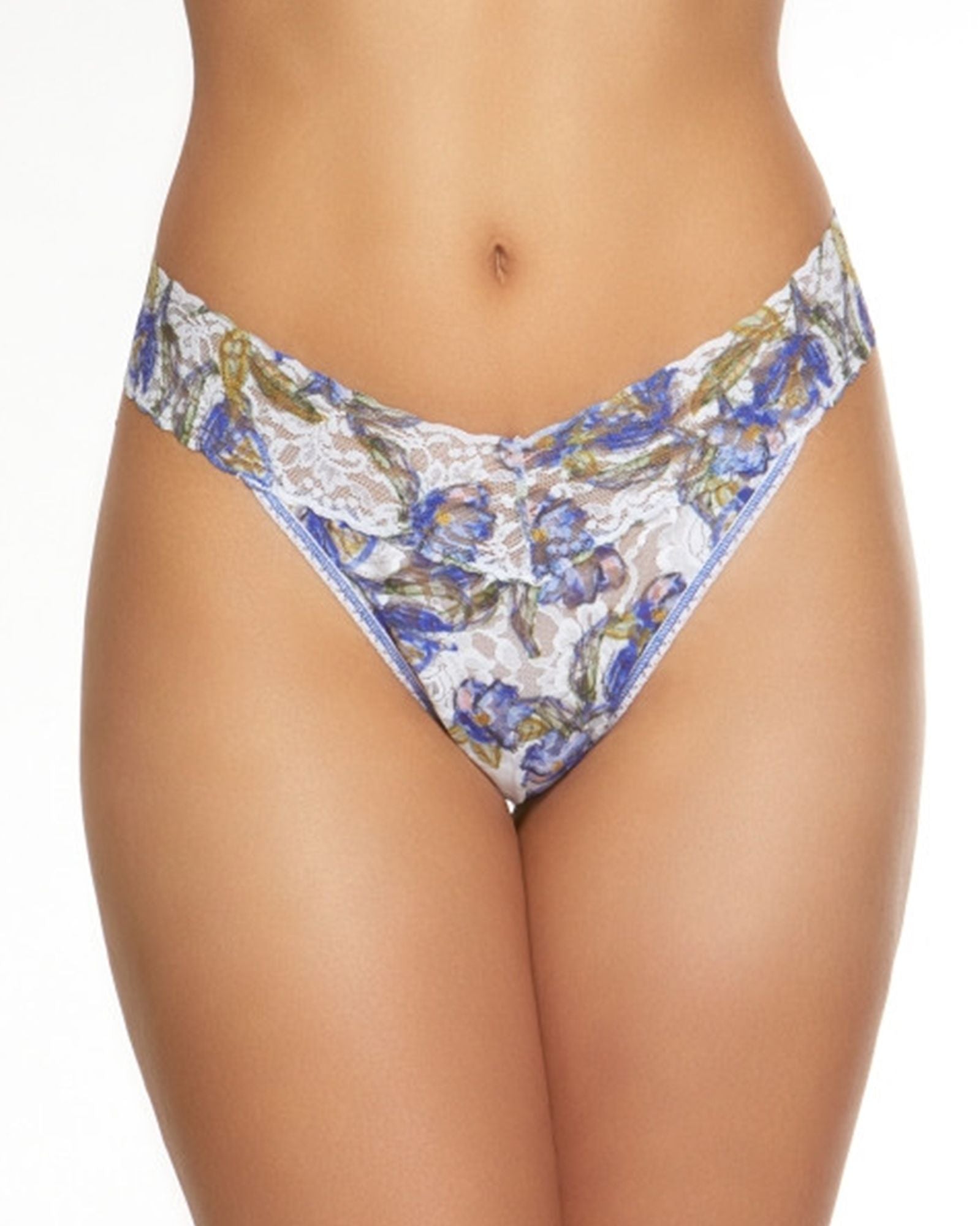 Hanky Panky Bonfleur Original Rise Thong in white